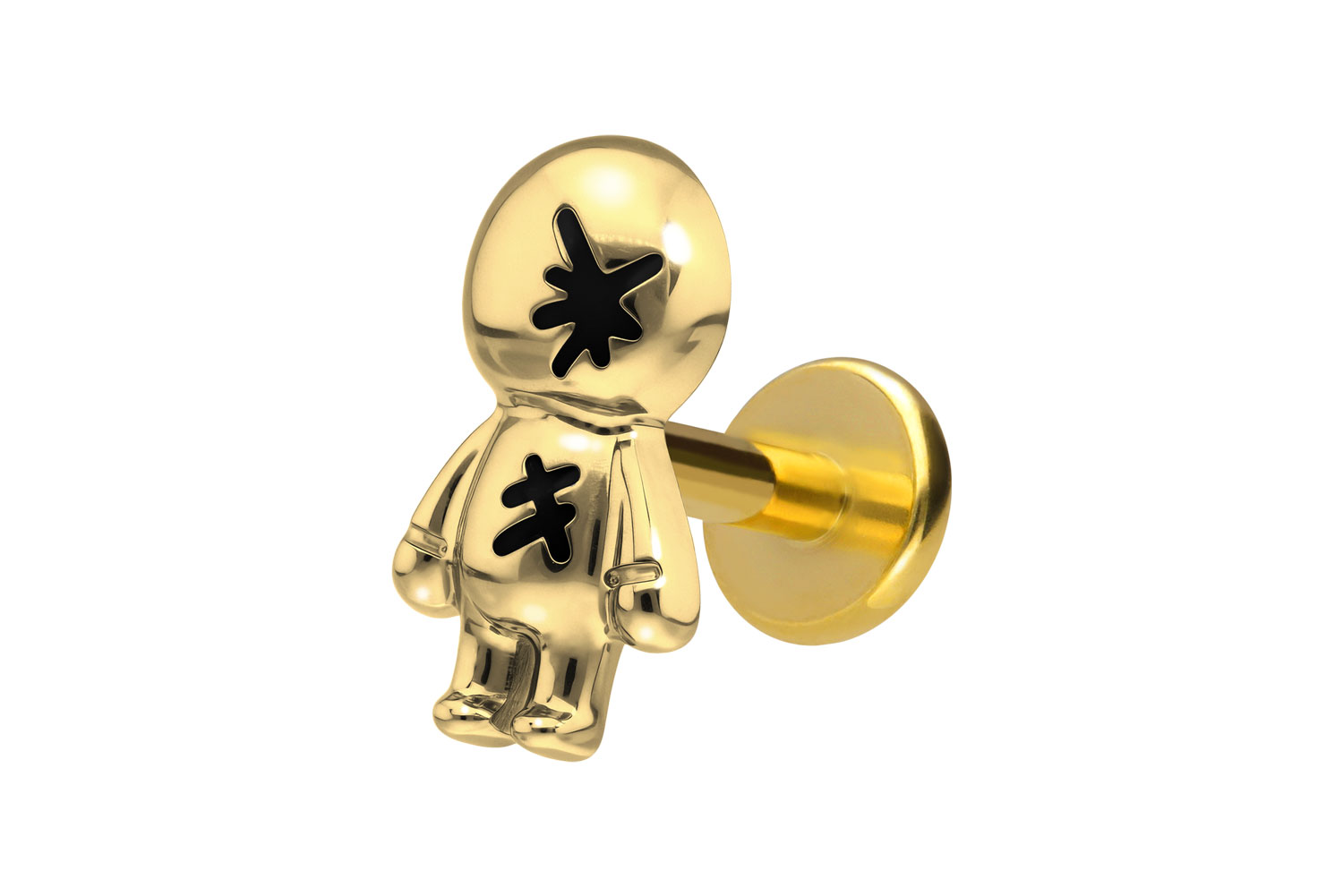 Titan Labret Piercing mit Innengewinde PUPPE